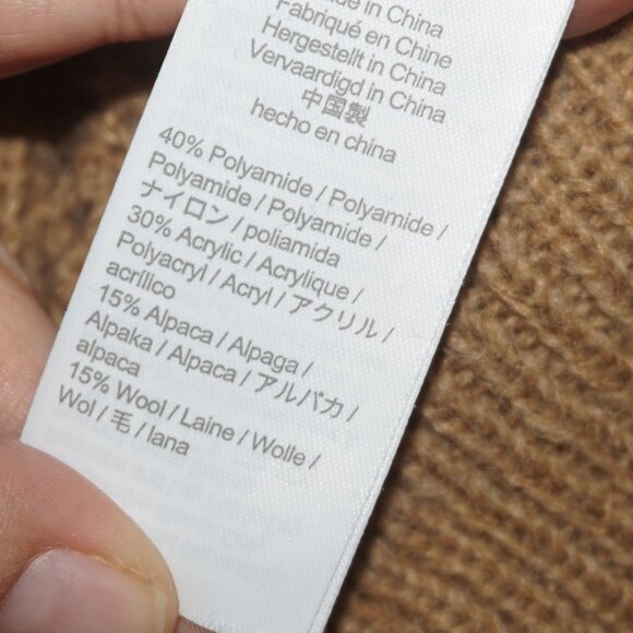 J. Crew Balloon Bishop Sleeve Alpaca Wool Cable Knit Sweater BD619 - Picture 4 of 7